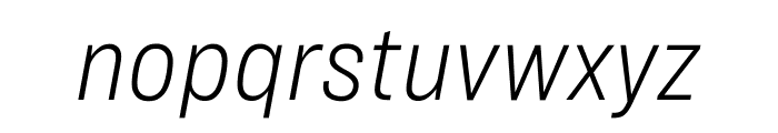 Ringside Condensed Thin Italic Font LOWERCASE