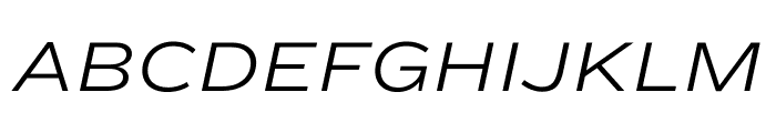 Ringside Extra Wide Light Italic Font UPPERCASE