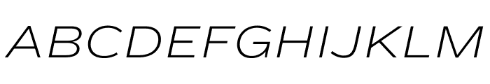 Ringside Extra Wide Thin Italic Font UPPERCASE