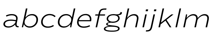 Ringside Extra Wide Thin Italic Font LOWERCASE