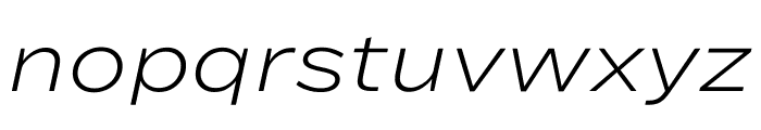 Ringside Extra Wide Thin Italic Font LOWERCASE