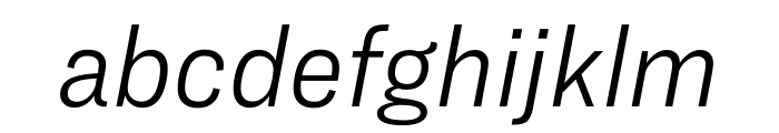 Ringside Narrow Light Italic Font LOWERCASE