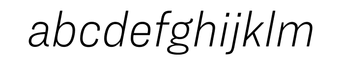 Ringside Narrow Thin Italic Font LOWERCASE