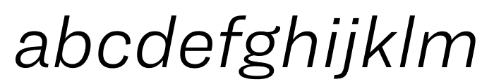 Ringside Regular Light Italic Font LOWERCASE