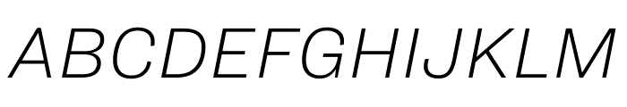 Ringside Regular Thin Italic Font UPPERCASE