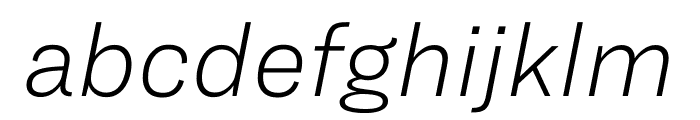 Ringside Regular Thin Italic Font LOWERCASE