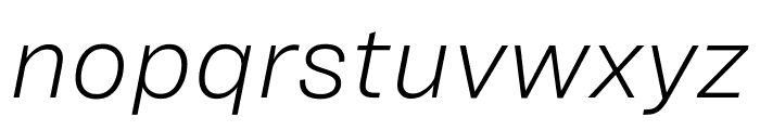 Ringside Regular Thin Italic Font LOWERCASE