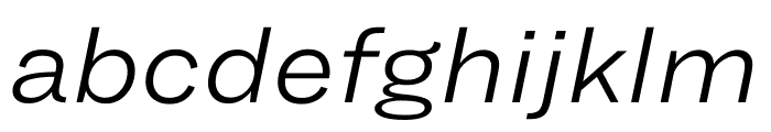 Ringside Wide Light Italic Font LOWERCASE