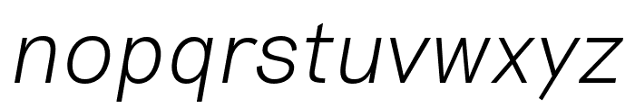 Riposte ThinItalic Font LOWERCASE