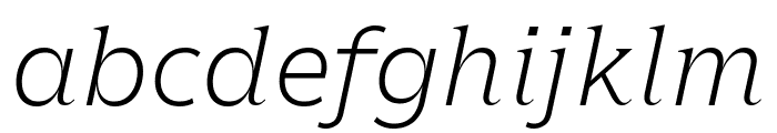 Roman Grotesque WEBL Extralight Italic FONT