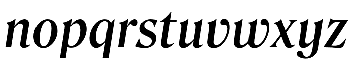 Roslindale Deck Narrow Medium Italic Font LOWERCASE