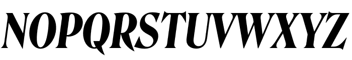 Roslindale Display Condensed Bold Italic Font UPPERCASE