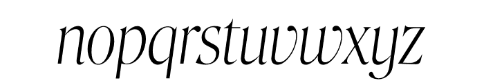 Roslindale Display Condensed Extra Light Italic Font LOWERCASE