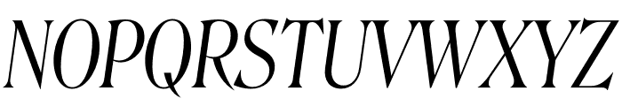 Roslindale Display Condensed Light Italic Font UPPERCASE