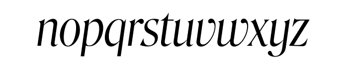Roslindale Display Condensed Light Italic Font LOWERCASE