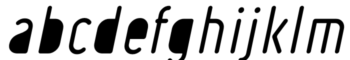 Ruler Cutout Italic Font LOWERCASE