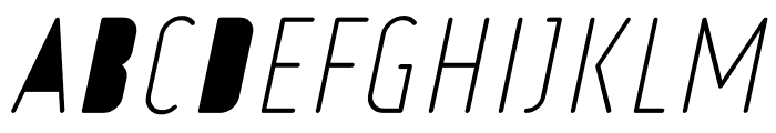 Ruler Cutout Light Italic Font UPPERCASE