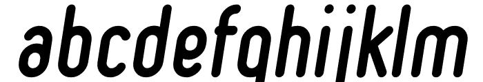 Ruler Rounded Bold Italic Font LOWERCASE