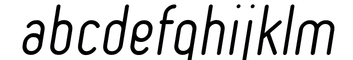 Ruler Rounded Light Italic Font LOWERCASE