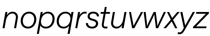 SaansTRIAL LightItalic Font LOWERCASE