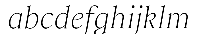 Sainte Colombe Extra Light Italic Font LOWERCASE