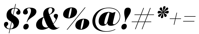 Salina Trial BlackItalic Font OTHER CHARS