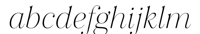 Salina Trial ExtraLightItalic Font LOWERCASE