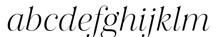 Salina Trial LightItalic Font LOWERCASE