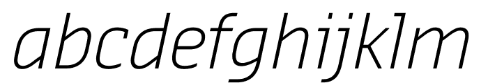 Sansa Light Italic Font LOWERCASE