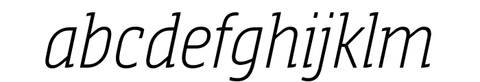 Sansa Slab Condensed Light Italic Font LOWERCASE