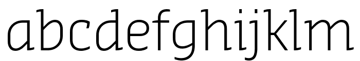 Sansa Slab Light Font LOWERCASE