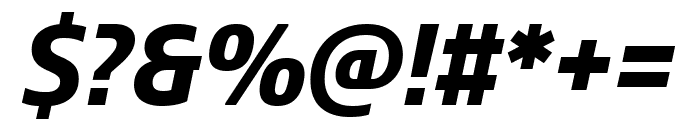 Sansa Slab SmCondensed Bold Italic Font OTHER CHARS