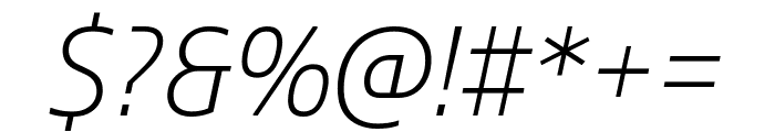 Sansa Slab SmCondensed Light Italic Font OTHER CHARS