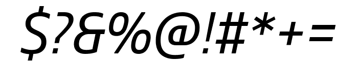 Sansa Slab SmCondensed Normal Italic Font OTHER CHARS