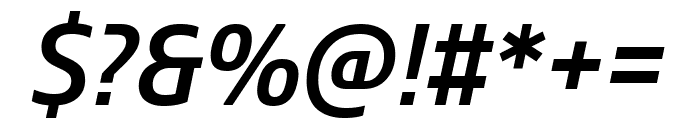 Sansa Slab SmCondensed SemiBold Italic Font OTHER CHARS