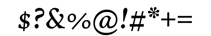 Satyr10 Italic Font OTHER CHARS
