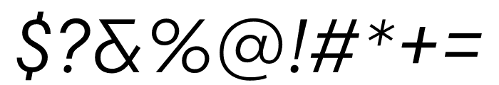 Scandia Regular Italic Font OTHER CHARS