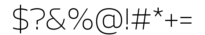 Scandium ExtraLight Font OTHER CHARS