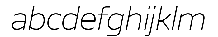 Scandium ExtraLightItalic Font LOWERCASE