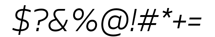 Scandium LightItalic Font OTHER CHARS