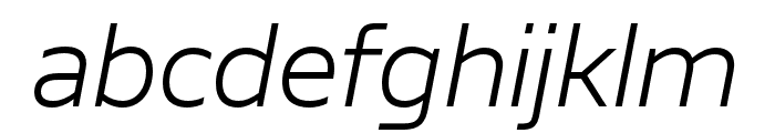 Scandium LightItalic Font LOWERCASE