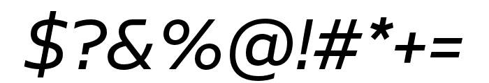 Scandium RegularItalic Font OTHER CHARS