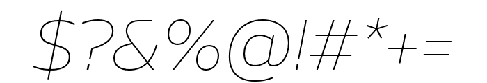 Scandium ThinItalic Font OTHER CHARS