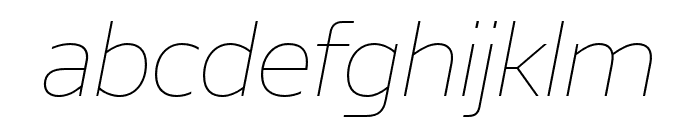 Scandium ThinItalic Font LOWERCASE