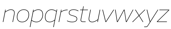 Scandium ThinItalic Font LOWERCASE