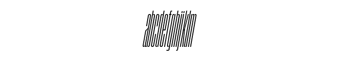 SegmentA CondensedRegularItalic Font LOWERCASE