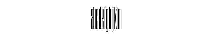 SegmentA CondensedRegular Font LOWERCASE