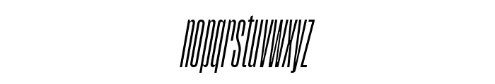 SegmentA NarrowRegularItalic Font LOWERCASE