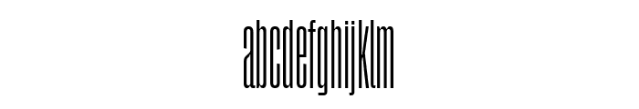 SegmentA NarrowRegular Font LOWERCASE