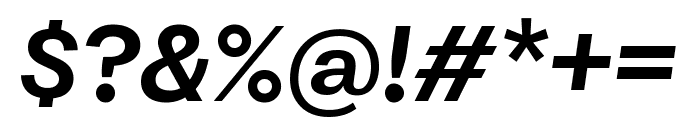 Semibold Italic Font OTHER CHARS